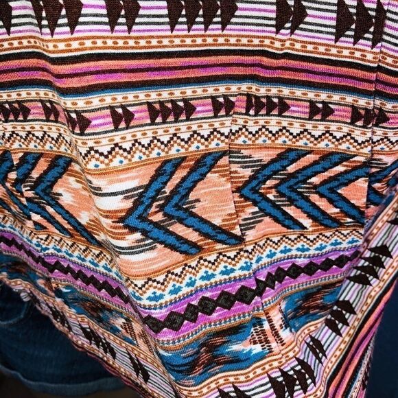 Boho American Rag Native American Indian Small Crop Top - Picture 3 of 4